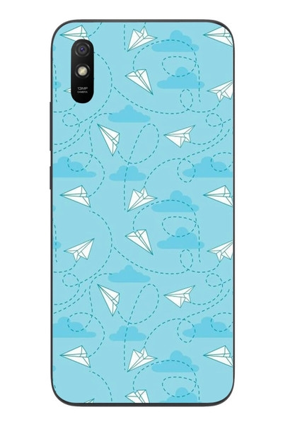 Le Balvo Redmi 9A Uyumlu Kağıttan Uçak Baskılı Silikon Kılıf