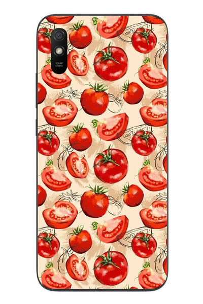 Le Balvo Redmi 9A Uyumlu Domatesler Baskılı Silikon Kılıf