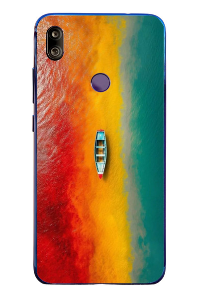 Le Balvo Redmi Note 7 Uyumlu Rengarenk Tekne Baskılı Silikon Kılıf