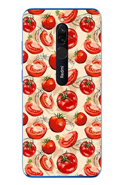 Le Balvo Redmi 8 Uyumlu Domatesler Baskılı Silikon Kılıf