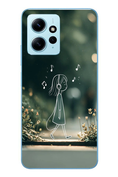 Le Balvo Redmi Note 12 4G Uyumlu Neon Kız Çocugu Baskılı Silikon Kılıf