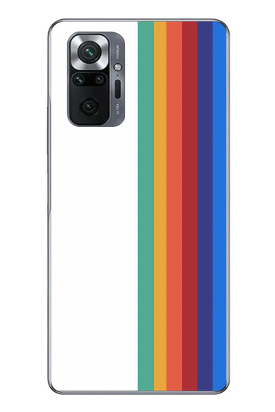 Le Balvo Redmi Note 10 Uyumlu Gökkuşağı Baskılı Silikon Kılıf