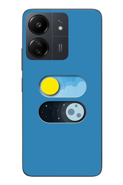 Le Balvo Redmi 13C Uyumlu Gece Gündüz Geçiş Baskılı Silikon Kılıf