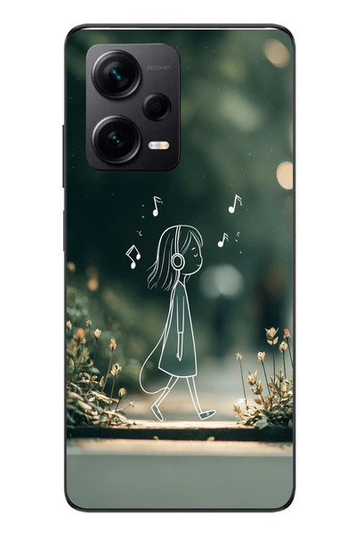 Le Balvo Redmi Note 12 Pro Plus Uyumlu Neon Kız Çocugu Baskılı Silikon Kılıf