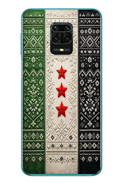 Le Balvo Redmi Note 9s Uyumlu Suriye Bayrağı Dokuma Baskılı Silikon Kılıf