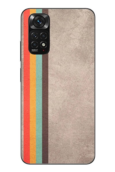 Le Balvo Redmi Note 11 - 11s Uyumlu Retro Gökkuşağı Baskılı Silikon Kılıf