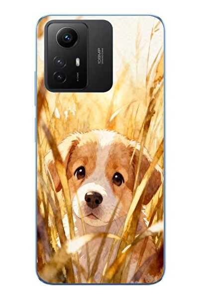 Le Balvo Redmi Note 12S Uyumlu Golden Köpek Baskılı Silikon Kılıf