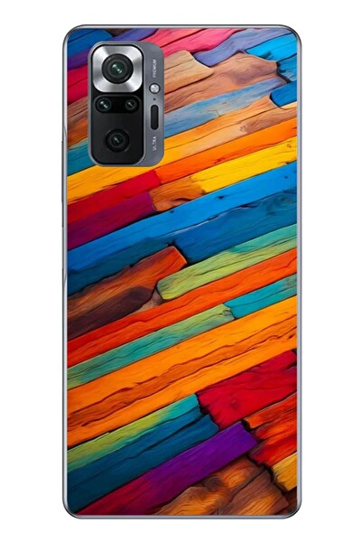 Le Balvo Redmi Note 10 Uyumlu Renk Geçişleri Baskılı Silikon Kılıf