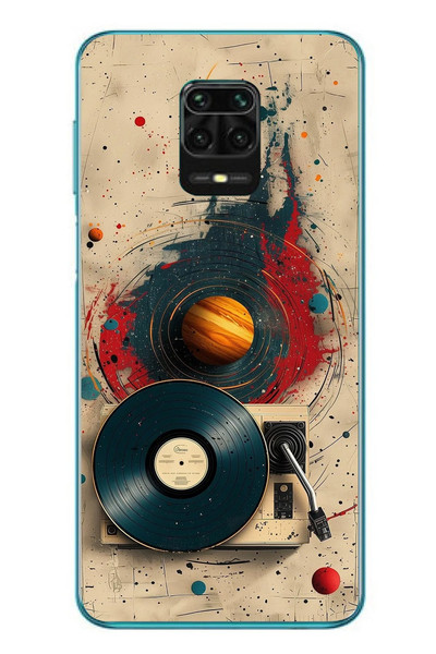 Le Balvo Redmi Note 9s Uyumlu Plak Gezegeni Baskılı Silikon Kılıf