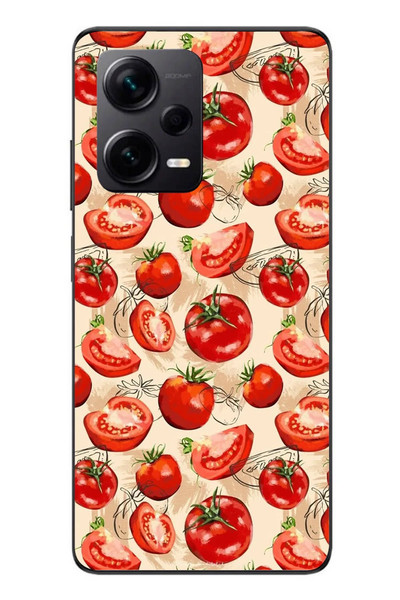 Le Balvo Redmi Note 12 Pro Plus Uyumlu Domatesler Baskılı Silikon Kılıf