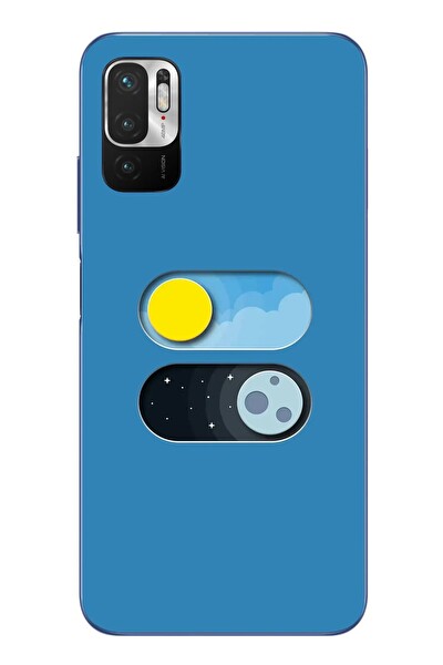 Le Balvo Redmi Note 10 5G Uyumlu Gece Gündüz Geçiş Baskılı Silikon Kılıf