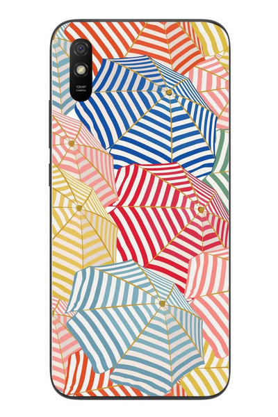 Le Balvo Redmi 9A Uyumlu Şemsiyeler Baskılı Silikon Kılıf