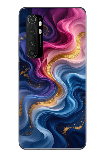 Le Balvo Xiaomi Mi 10 Lite Uyumlu Renk Katranı Baskılı Silikon Kılıf
