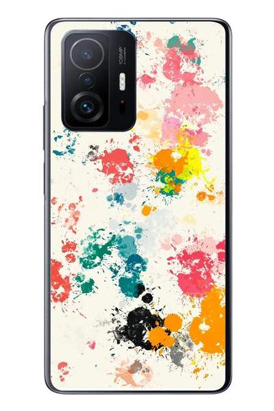 Le Balvo Xiaomi Mi 11 T-11 T Pro Uyumlu Renkli Boyalar Baskılı Silikon Kılıf
