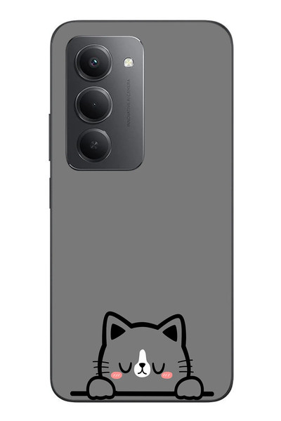 Le Balvo Redmi 15 Uyumlu Uyuyan Kedi Baskılı Silikon Kılıf