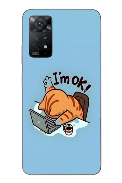Le Balvo Redmi Note 11E Uyumlu l'M Ok Baskılı Silikon Kılıf