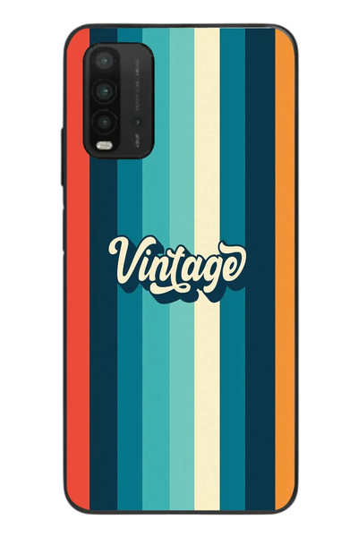 Le Balvo Redmi 9T Uyumlu Vintage Baskılı Silikon Kılıf