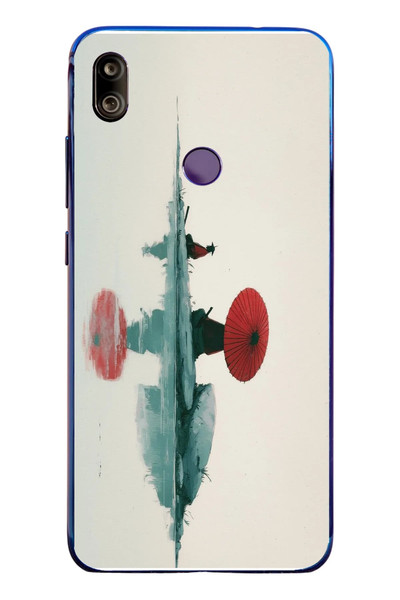 Le Balvo Redmi Note 7 Uyumlu Japon Şemsiyesi Baskılı Silikon Kılıf