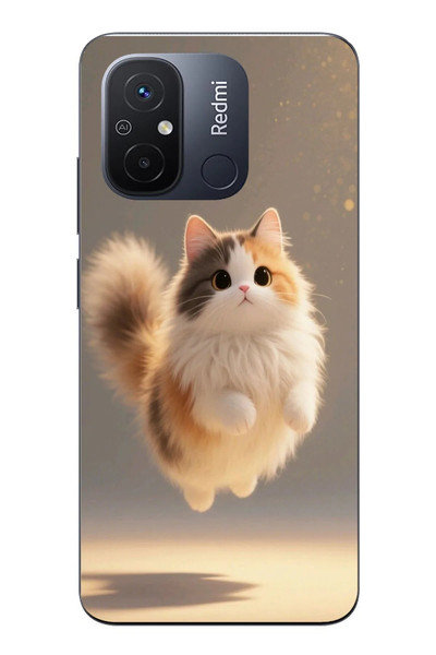 Le Balvo Redmi 12C Uyumlu Zıplayan Kedi Baskılı Silikon Kılıf