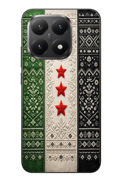 Le Balvo Xiaomi Mi 15T Uyumlu Suriye Bayrağı Dokuma Baskılı Silikon Kılıf