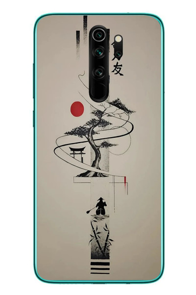 Le Balvo Redmi Note 8 Pro Uyumlu Japon Felsefesi Baskılı Silikon Kılıf