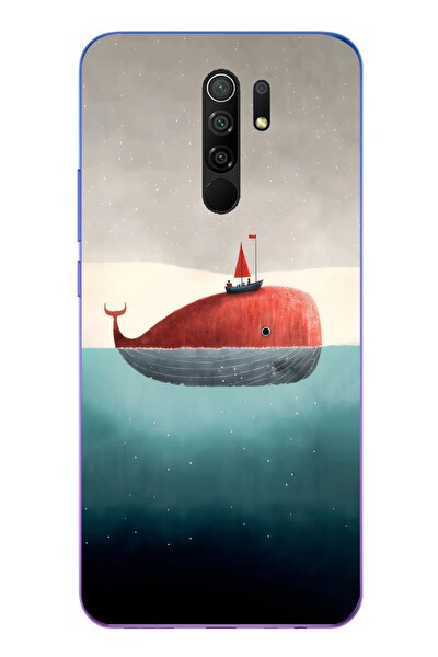 Le Balvo Redmi 9 Uyumlu Balina Baskılı Silikon Kılıf