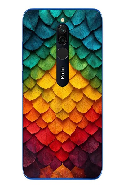 Le Balvo Redmi 8 Uyumlu Efsun Renk Demeti Baskılı Silikon Kılıf