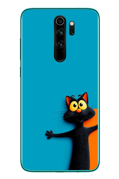 Le Balvo Redmi Note 8 Pro Uyumlu Kedi Uyarısı Baskılı Silikon Kılıf