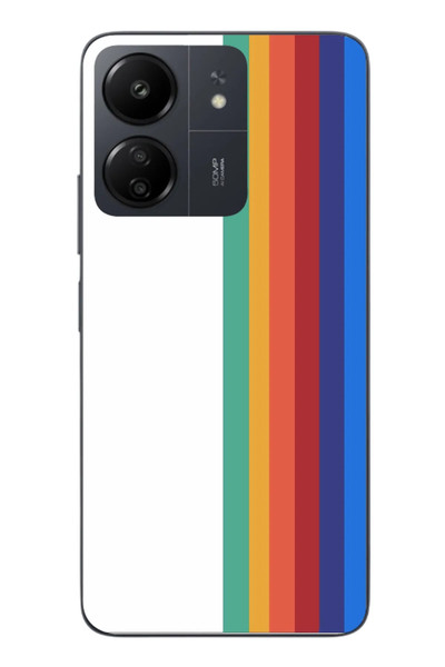 Le Balvo Redmi 13C Uyumlu Gökkuşağı Baskılı Silikon Kılıf