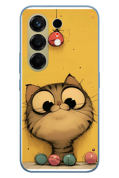 Le Balvo Tecno Camon 50 Ultra Uyumlu Kedi Çizgisi Baskılı Silikon Kılıf