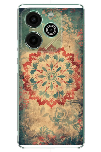 Le Balvo Tecno Pova 6 - Pova 6 Pro Uyumlu Ebru Çizgisel Baskılı Silikon Kılıf