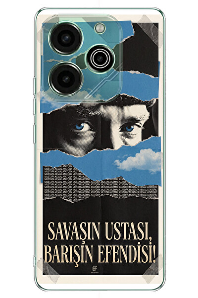Le Balvo Tecno Pova 6 - Pova 6 Pro Uyumlu Savaşın Ustası Atatürk Baskılı Silikon Kılıf