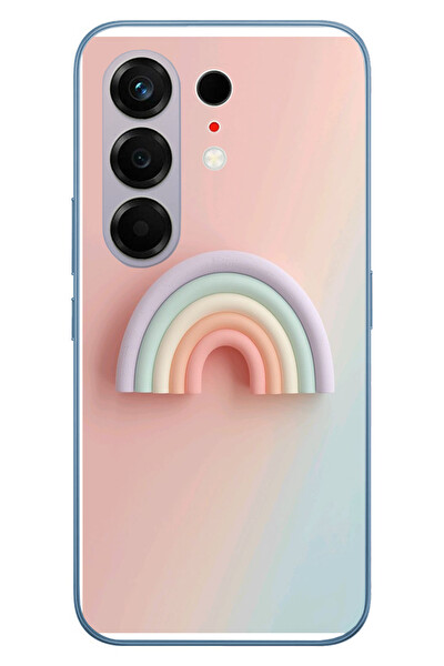 Le Balvo Tecno Camon 50 Ultra Uyumlu Gökkuşağı Pastel Baskılı Silikon Kılıf