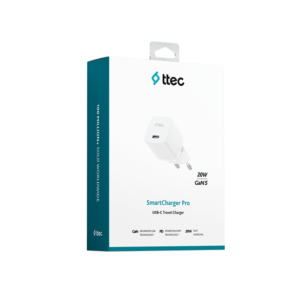 Ttec SmartCharger GAN 20W PD Seyahat Hızlı Şarj Aleti