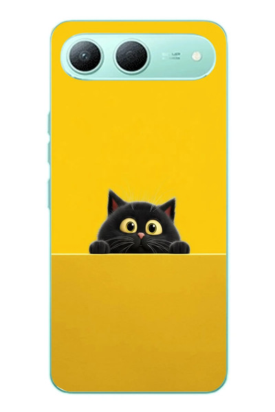 Le Balvo Tecno Spark 40 5G Uyumlu Sarı Gözlü Kedi Baskılı Silikon Kılıf