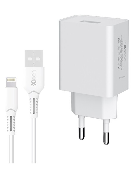 İxtech HC9 2.1A USB To Lightning Şarj Cihazı