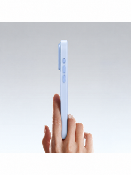 Remax RMC-5 Ripple Series 360 Derece Döner Standlı iPhone 17 Pro Max Uyumlu Likit Silikon Kılıf - Mavi
