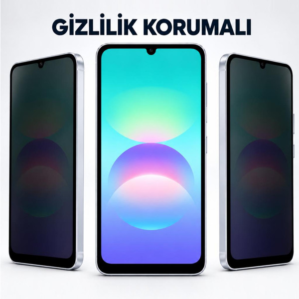 Engo Samsung Galaxy A08 SM-A085F Uyumlu 9H Anti-Spy Mat Gizlilik Ekran Koruyucu