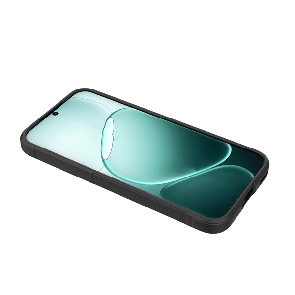 Başkenttekno Oppo A6 Pro Kılıf Esnek TPU Oyuklu Arka Yüzey Tasarımlı Etnik Silikon Kapak Siyah
