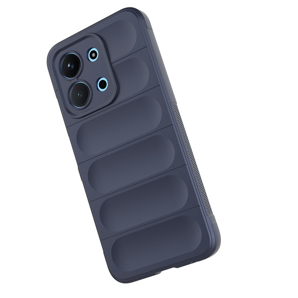 Başkenttekno Xiaomi Redmi 15C 4G Kılıf Esnek TPU Oyuklu Arka Yüzey Tasarımlı Etnik Silikon Kapak Lacivert