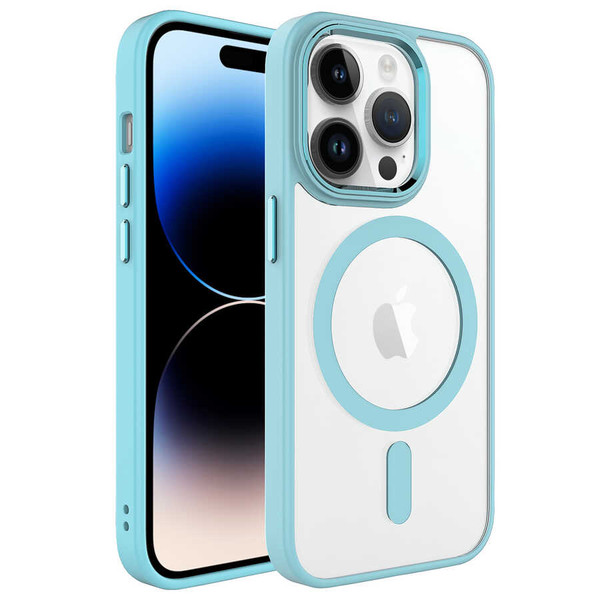 Başkenttekno iPhone 14 Pro Max Kılıf Wireless Şarj Özellikli Krom Magsafe Silikon Kapak Yeşil