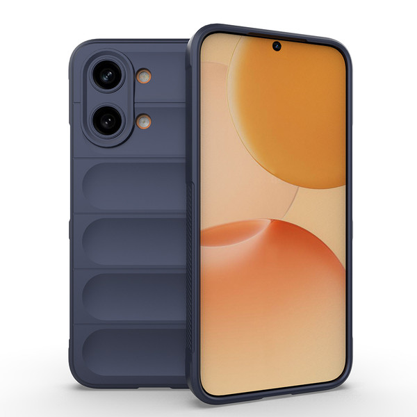 Başkenttekno Xiaomi Poco X8 Pro Max Kılıf Esnek TPU Oyuklu Arka Yüzey Tasarımlı Etnik Silikon Kapak Lacivert