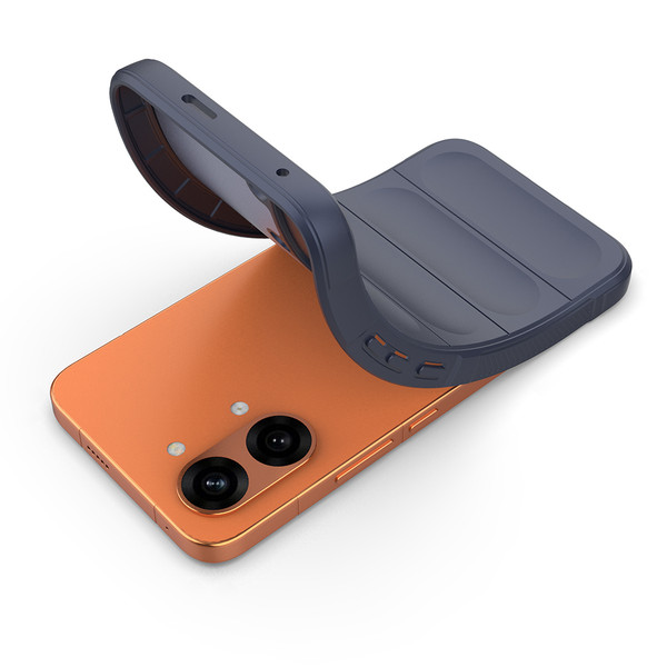 Başkenttekno Xiaomi Poco X8 Pro Max Kılıf Esnek TPU Oyuklu Arka Yüzey Tasarımlı Etnik Silikon Kapak Lacivert