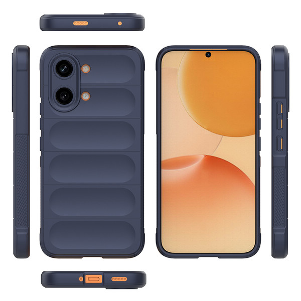 Başkenttekno Xiaomi Poco X8 Pro Max Kılıf Esnek TPU Oyuklu Arka Yüzey Tasarımlı Etnik Silikon Kapak Lacivert