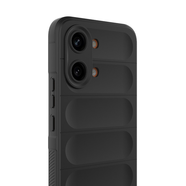 Başkenttekno Xiaomi Poco X8 Pro Max Kılıf Esnek TPU Oyuklu Arka Yüzey Tasarımlı Etnik Silikon Kapak Siyah