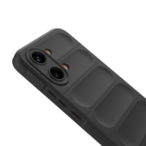 Başkenttekno Xiaomi Poco X8 Pro Max Kılıf Esnek TPU Oyuklu Arka Yüzey Tasarımlı Etnik Silikon Kapak Siyah