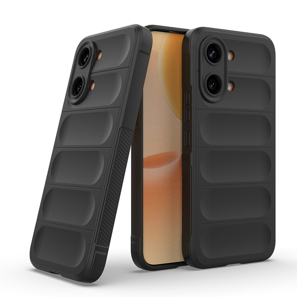Başkenttekno Xiaomi Poco X8 Pro Max Kılıf Esnek TPU Oyuklu Arka Yüzey Tasarımlı Etnik Silikon Kapak Siyah