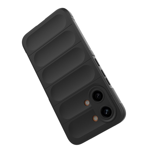 Başkenttekno Xiaomi Poco X8 Pro Max Kılıf Esnek TPU Oyuklu Arka Yüzey Tasarımlı Etnik Silikon Kapak Siyah