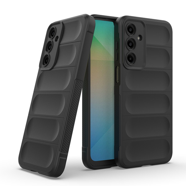Başkenttekno Samsung Galaxy A17 Kılıf Esnek TPU Oyuklu Arka Yüzey Tasarımlı Etnik Silikon Kapak Lacivert