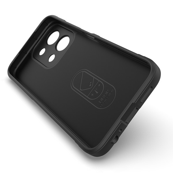 Başkenttekno Xiaomi Redmi 15C 4G Kılıf Esnek TPU Oyuklu Arka Yüzey Tasarımlı Etnik Silikon Kapak Siyah